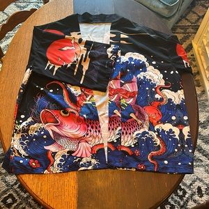 La Meng Five Cats Kimono